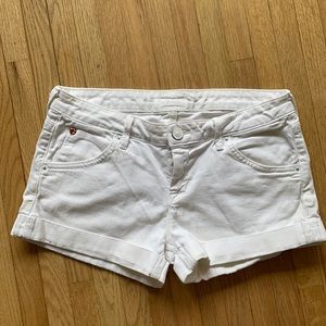 Hudson white jean shorts size 26